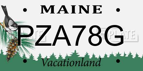 PZA78G Maine License Plate