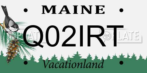 Q02IRT Maine License Plate