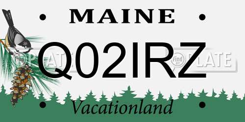 Q02IRZ Maine License Plate