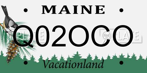 Q02OCO Maine License Plate