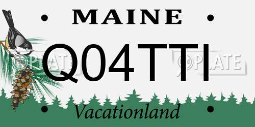 Q04TTI Maine License Plate
