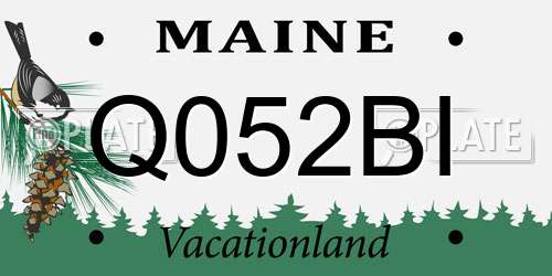 Q052BI Maine License Plate