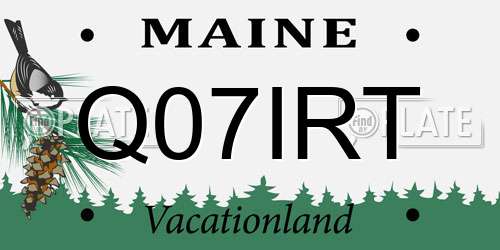 Q07IRT Maine License Plate