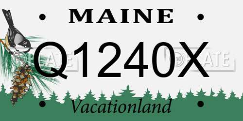 Q1240X Maine License Plate