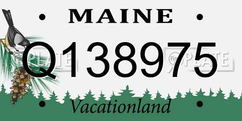 Q138975 Maine License Plate