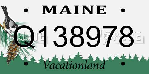 Q138978 Maine License Plate