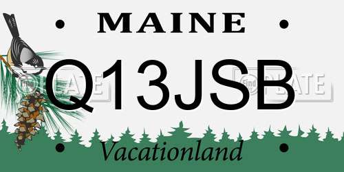 Q13JSB Maine License Plate