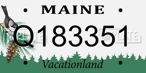 Q183351 Maine License Plate