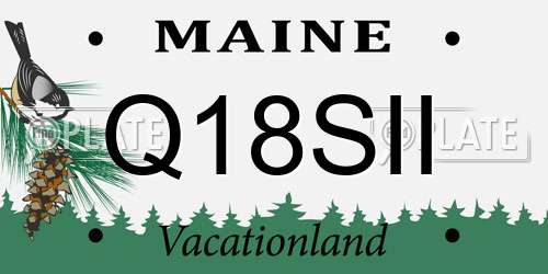 Q18SII Maine License Plate
