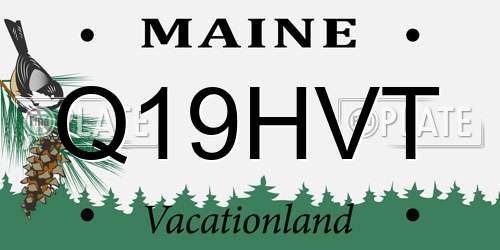 Q19HVT Maine License Plate