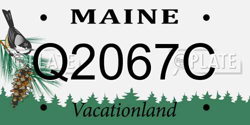 Q2067C Maine License Plate