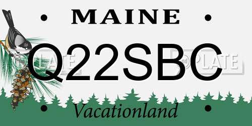Q22SBC Maine License Plate
