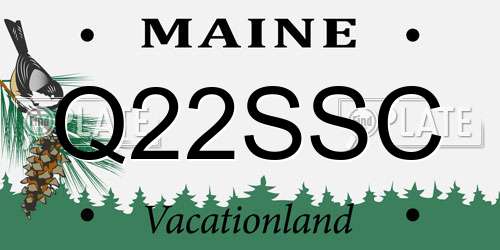 Q22SSC Maine License Plate