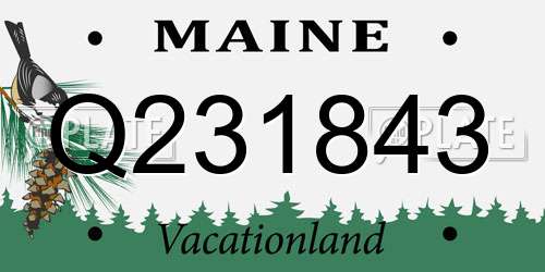 Q231843 Maine License Plate