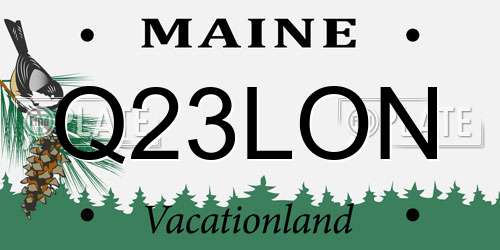 Q23LON Maine License Plate