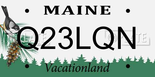 Q23LQN Maine License Plate