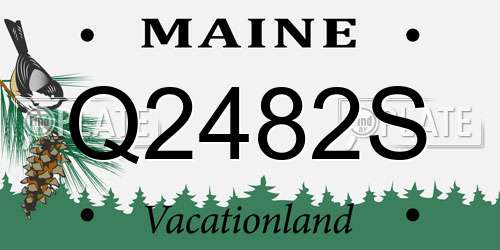 Q2482S Maine License Plate