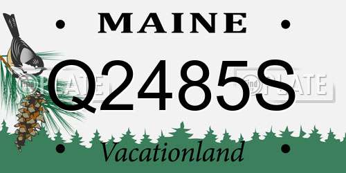 Q2485S Maine License Plate