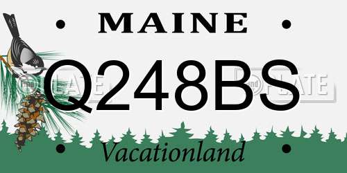 Q248BS Maine License Plate
