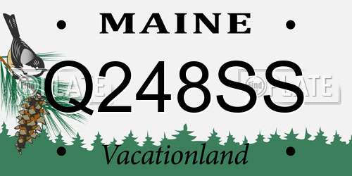 Q248SS Maine License Plate