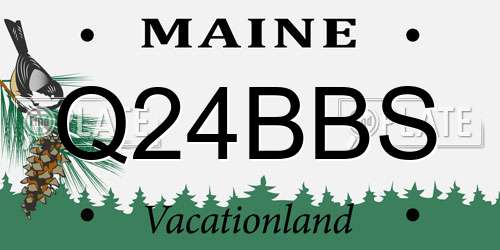 Q24BBS Maine License Plate