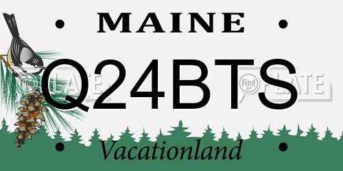 Q24BTS Maine License Plate