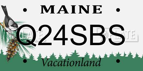 Q24SBS Maine License Plate