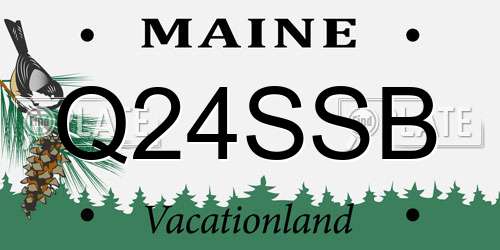 Q24SSB Maine License Plate