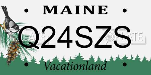 Q24SZS Maine License Plate