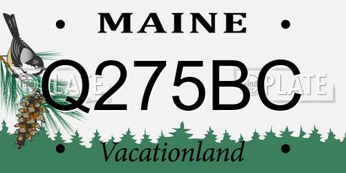 Q275BC Maine License Plate