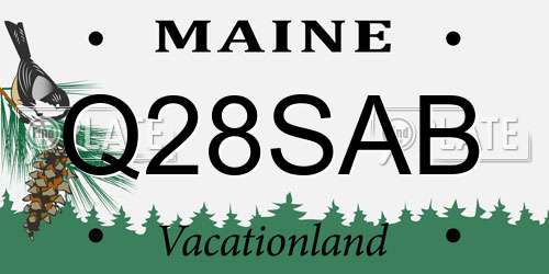Q28SAB Maine License Plate