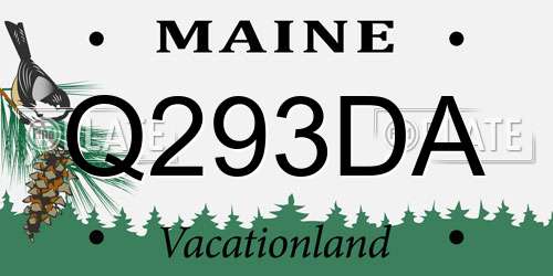 Q293DA Maine License Plate