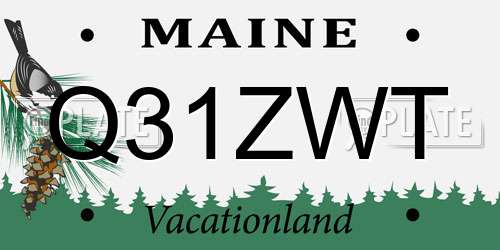 Q31ZWT Maine License Plate