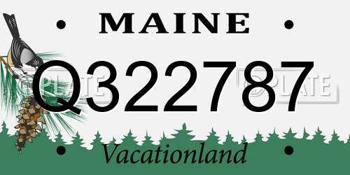 Q322787 Maine License Plate