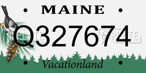 Q327674 Maine License Plate