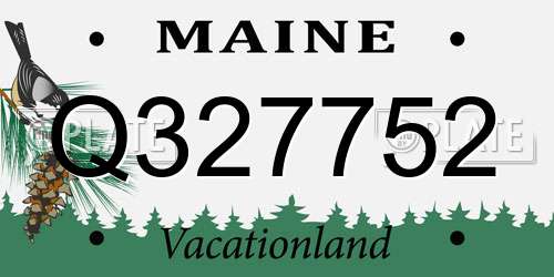 Q327752 Maine License Plate