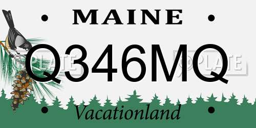 Q346MQ Maine License Plate