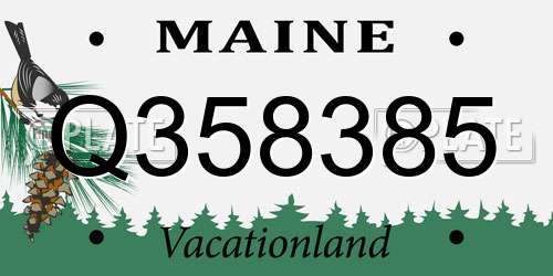 Q358385 Maine License Plate