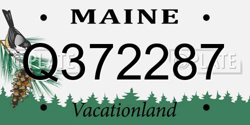 Q372287 Maine License Plate