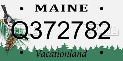 Q372782 Maine License Plate