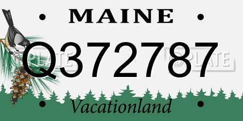 Q372787 Maine License Plate