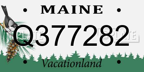 Q377282 Maine License Plate