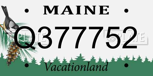 Q377752 Maine License Plate