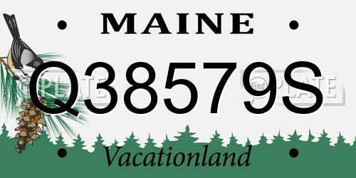 Q38579S Maine License Plate