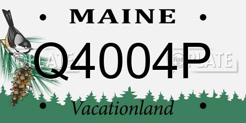 Q4004P Maine License Plate