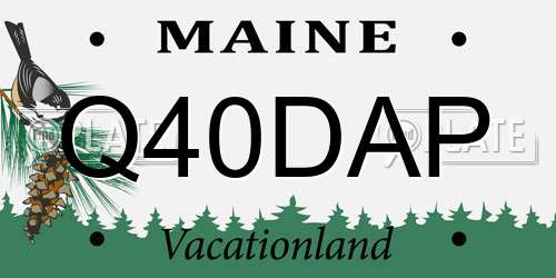 Q40DAP Maine License Plate