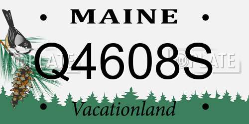 Q4608S Maine License Plate