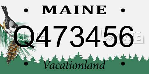 Q473456 Maine License Plate