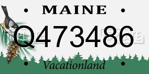 Q473486 Maine License Plate