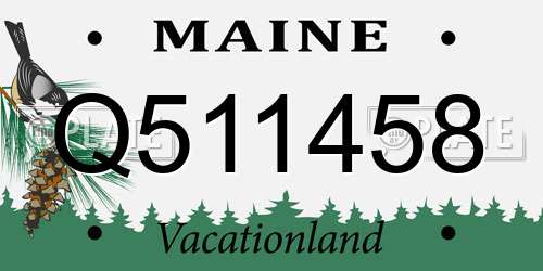 Q511458 Maine License Plate